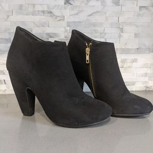Black 4in Suede Bootie